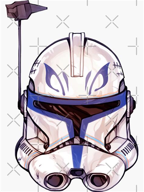 Rex Sticker by lornaka in 2021 | Star wars helmet, Star wars drawings, Star wars poster