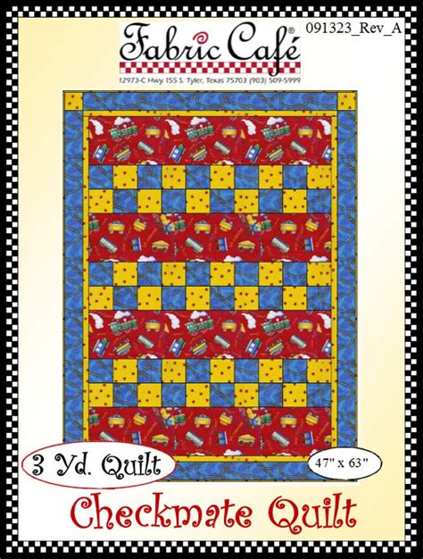 Downloadable Checkmate Quilt Pattern Easy 3 Yard Design | Etsy