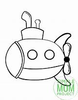 Free Printable Submarine Coloring Page – Simple Mom Project sketch template