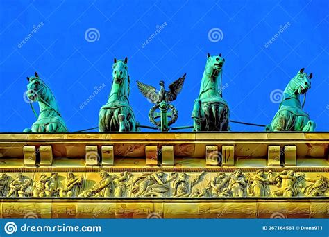 Brandenburg Gate, Quadriga Statue, Berlin, Germany - Original Digital ...