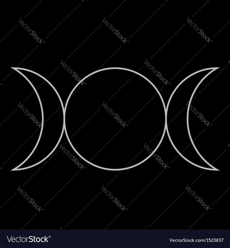 Triple goddess- neopaganism Royalty Free Vector Image