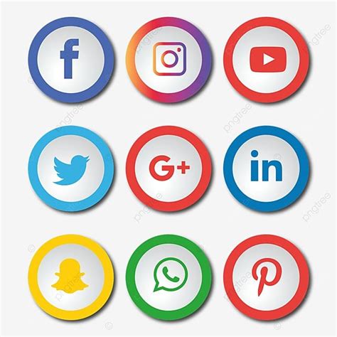 Social Media Icons Set Logo Vector Illustrator, Social, Media, Icon PNG ...