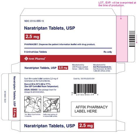 Rx Item-Naratriptan 2.5Mg Tab 9 By Heritage Pharma Gen Amerge