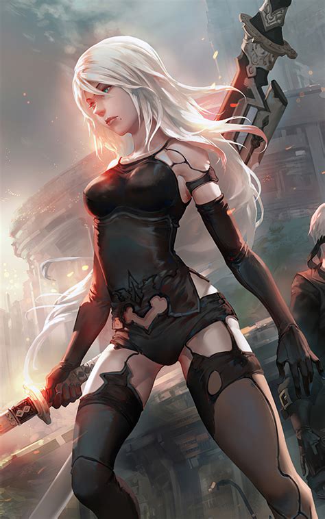 A2 Nier Automata In Game - 800x1280 Wallpaper - teahub.io