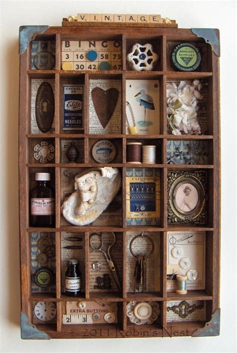 A Robin's Nest: Vintage Shadowbox