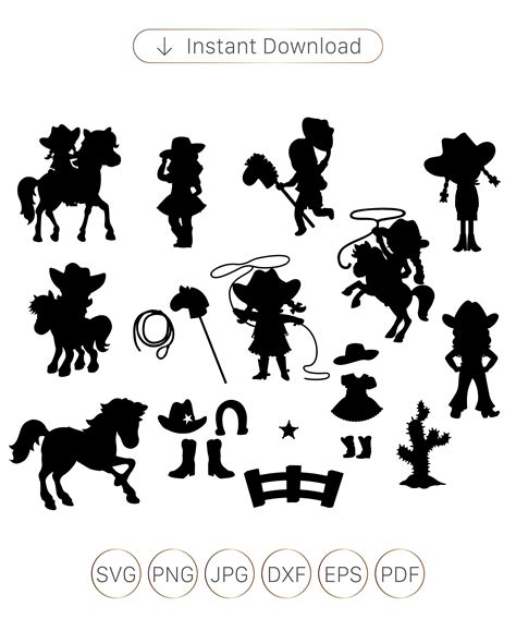 Cowgirl SVG Little Cowgirl Silhouettepony Svg Little - Etsy