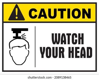 Caution Watch Your Head Symbol Sign Stock Vector (Royalty Free) 1455300728 | Shutterstock