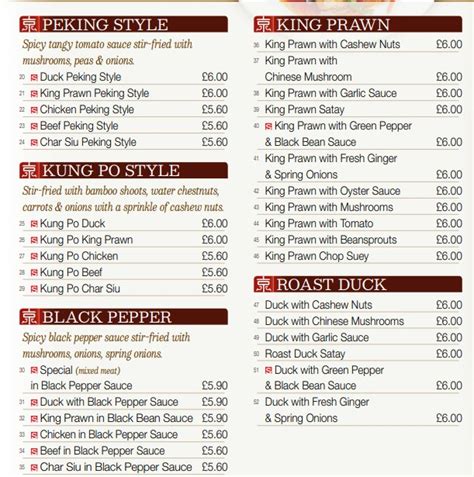 Beijing Banquet Menu, Prices and Locations