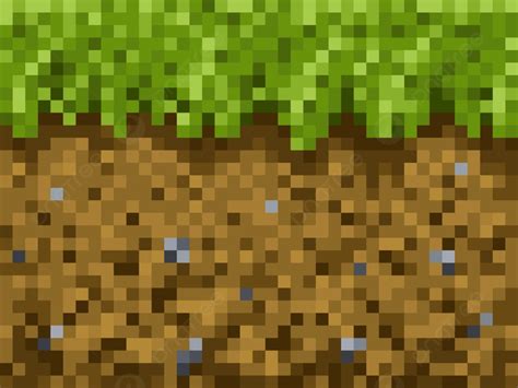 Pixel Grass And Ground Blocks Vector Pattern Of Cubic Pixel Game Background, Vector, 8bit, Mud ...