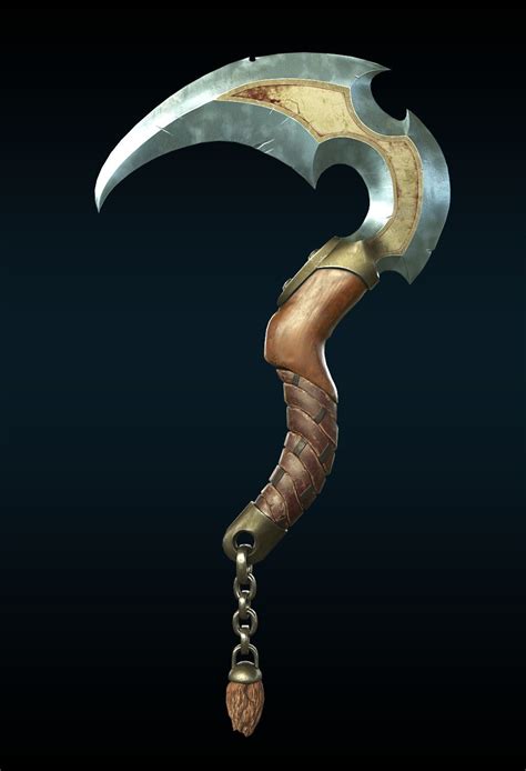 ArtStation - Fantasy Sickle, Lassi Pentikäinen Dnd Orc, Dnd Druid, Fantasy Sword, Fantasy ...