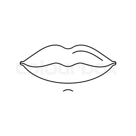 Lips icon. Outline lips vector icon ... | Stock vector | Colourbox