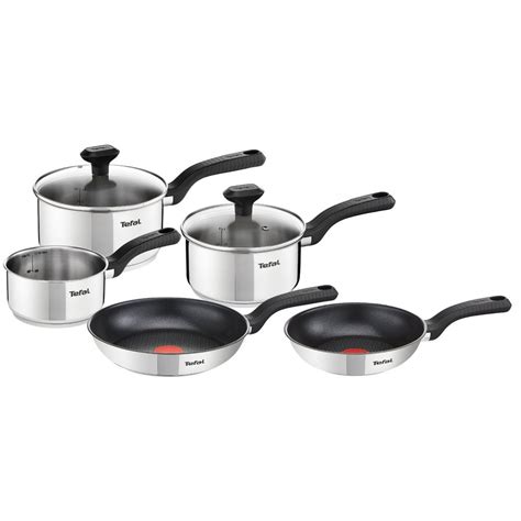 Tefal Comfort Max Stainless Steel 5pc Induction Pan Set - Home Appliances from Powerhouse.je UK