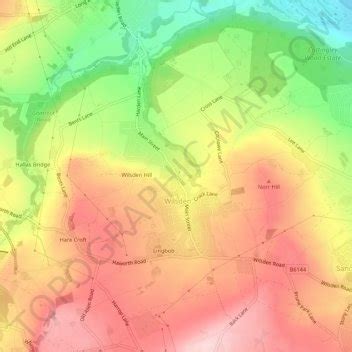 Wilsden topographic map, elevation, terrain