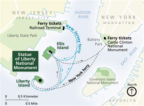 Ellis Island Statue Of Liberty Map