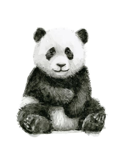 Cute Watercolor Panda