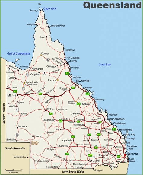 Queensland Road Maps Printable - Printable Maps