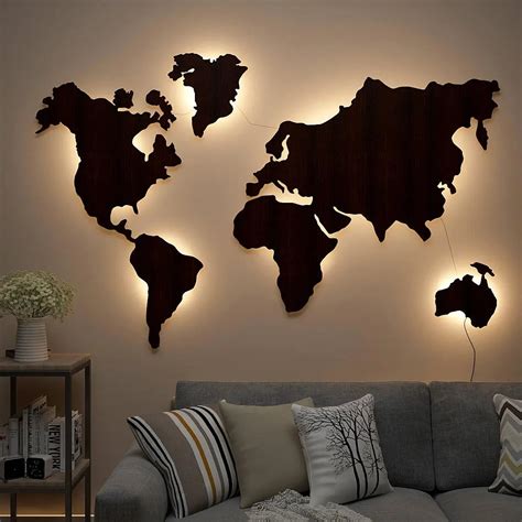 World Map Black And White World Map Wall Art Minimali - vrogue.co