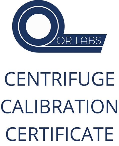 Centrifuge Calibration Certificate – Qor Labs