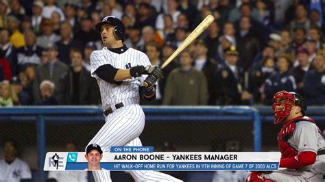 Yankees Manager Aaron Boone on Ortiz; 2003 ALCS Home Run | The Rich ...