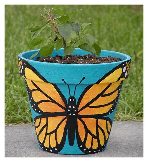 Butterfly Pot | Flower pot design, Decorated flower pots, Flower pot art