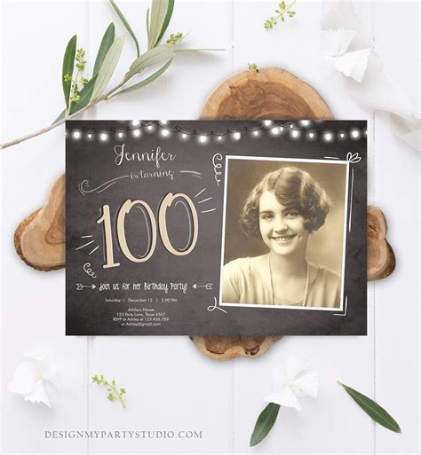 100th birthday invitations uk - Nathalie Dehart