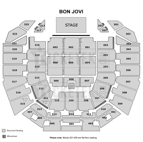 Perth Arena Seating Map With Seat Numbers