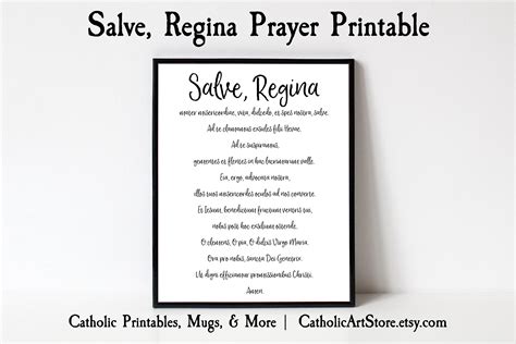 Salve Regina Latin Prayer, Rosary Prayer, Hail Holy Queen, Prayer to Mary, Marian Devotion ...