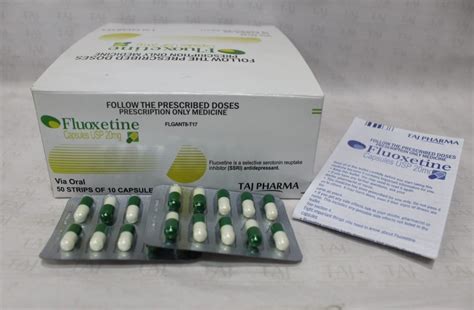 Fluoxetine Hydrochloride Tablets USP 20mg Taj Pharma - Taj Generics ...