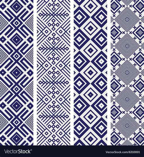 Blue geometric patterns Royalty Free Vector Image