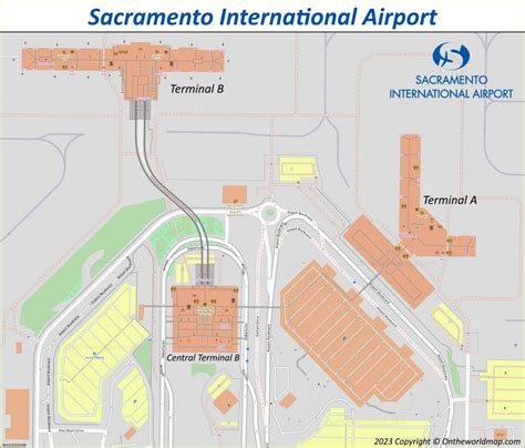 Sacramento International Airport Map - Ontheworldmap.com