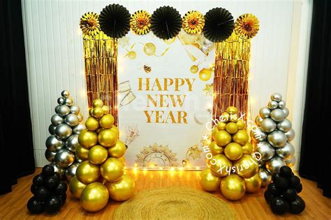 This vibrant Happy New Year Backdrop will instantly bring a festive ...