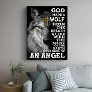 1pc Wolf Wall Art Motivational Quotes Pictures Wall Decor Black White ...