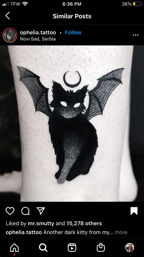 Pin by Valentine on Tattoos | Cat tattoo, Bat tattoo, Cat tatto