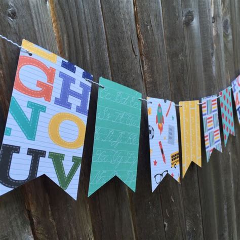 School Theme Banner Party Decor Classroom decor Teacher