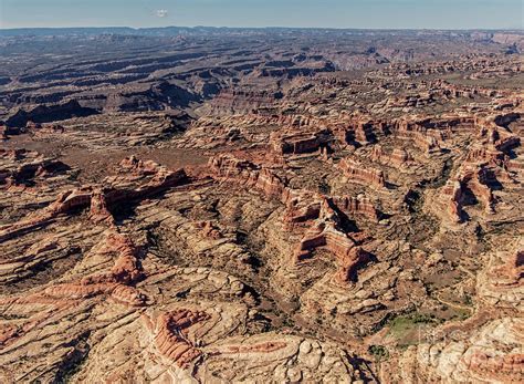 Shot Canyon in the Maze District of Canyonlands National Park Aerial Photograph by David ...