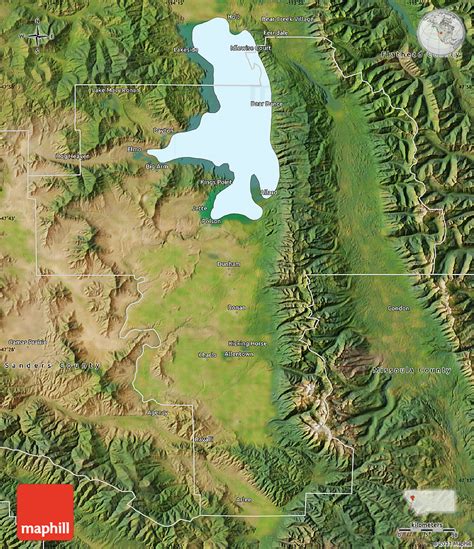 Satellite Map of Lake County