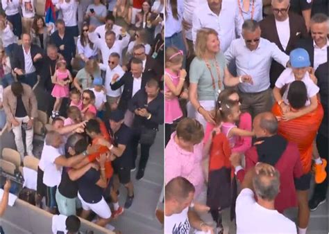 WATCH: Novak Djokovic hugs wife Jelena and kids Tara and Stefan after ...