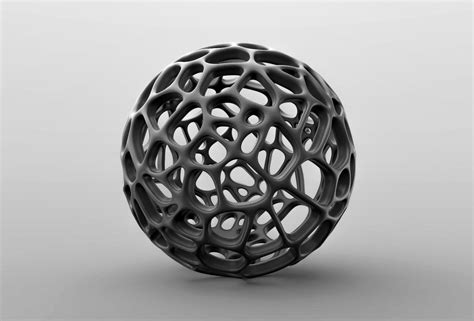 Generative design Voronoi sphere high quality version | 3D Print Model | Generative design ...