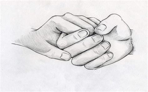 Sketch Hand Holding Pencil Drawing