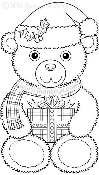 Color Christmas Coloring Book Teddy Bear Christmas Coloring Sheets ...