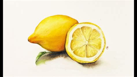 Watercolor Realistic Lemons Painting Tutorial | Lemon painting, Lemon ...