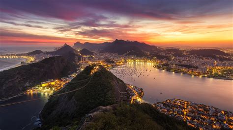 3840x2160 Rio De Janeiro Brazil Cityscape Evening Sunset 4k HD 4k ...