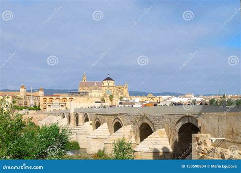 Roman bridge of Cordoba stock photo. Image of medieval - 133590804