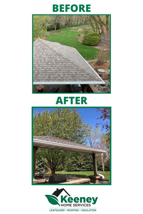 Before and After LeafGuard Gutter Installation in Wisconsin | How to install gutters, Seamless ...