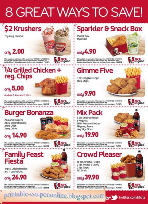 Printable Coupons 2018: Kfc Coupons