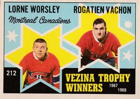 Vezina Trophy Winners 1968-69 O-Pee-Chee 212