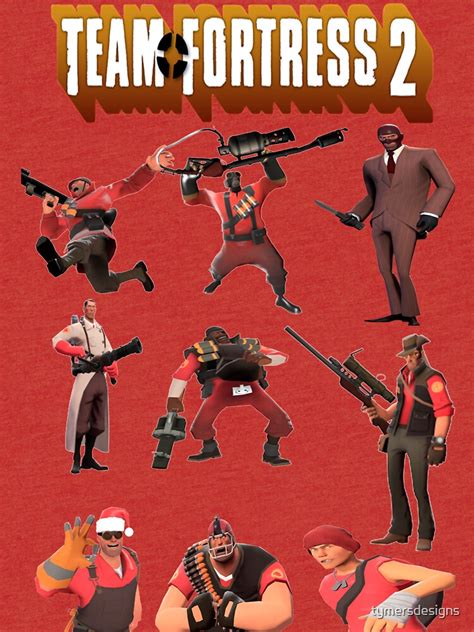 "Team Fortress 2 - All Characters / Classes with TF2 Logo" T-shirt by tymersdesigns | Redbubble