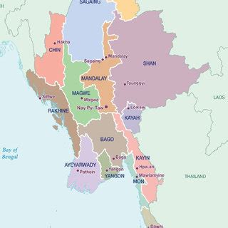 Map of Myanmar's States and Regions | Download Scientific Diagram