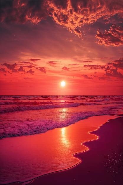 Premium Photo | Sunset at the beach