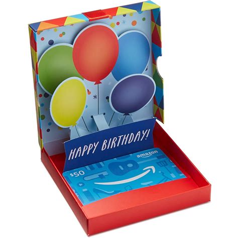 Amazon.com Gift Card in a Birthday Pop-Up Box